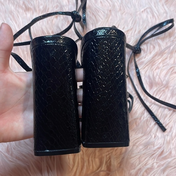 Nasty Gal Black Platform Lace Up Heels Woman’s - Picture 4 of 7